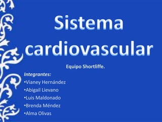 Equipo Shortliffe.
Integrantes:
•Vianey Hernández
•Abigail Lievano
•Luis Maldonado
•Brenda Méndez
•Alma Olivas
 