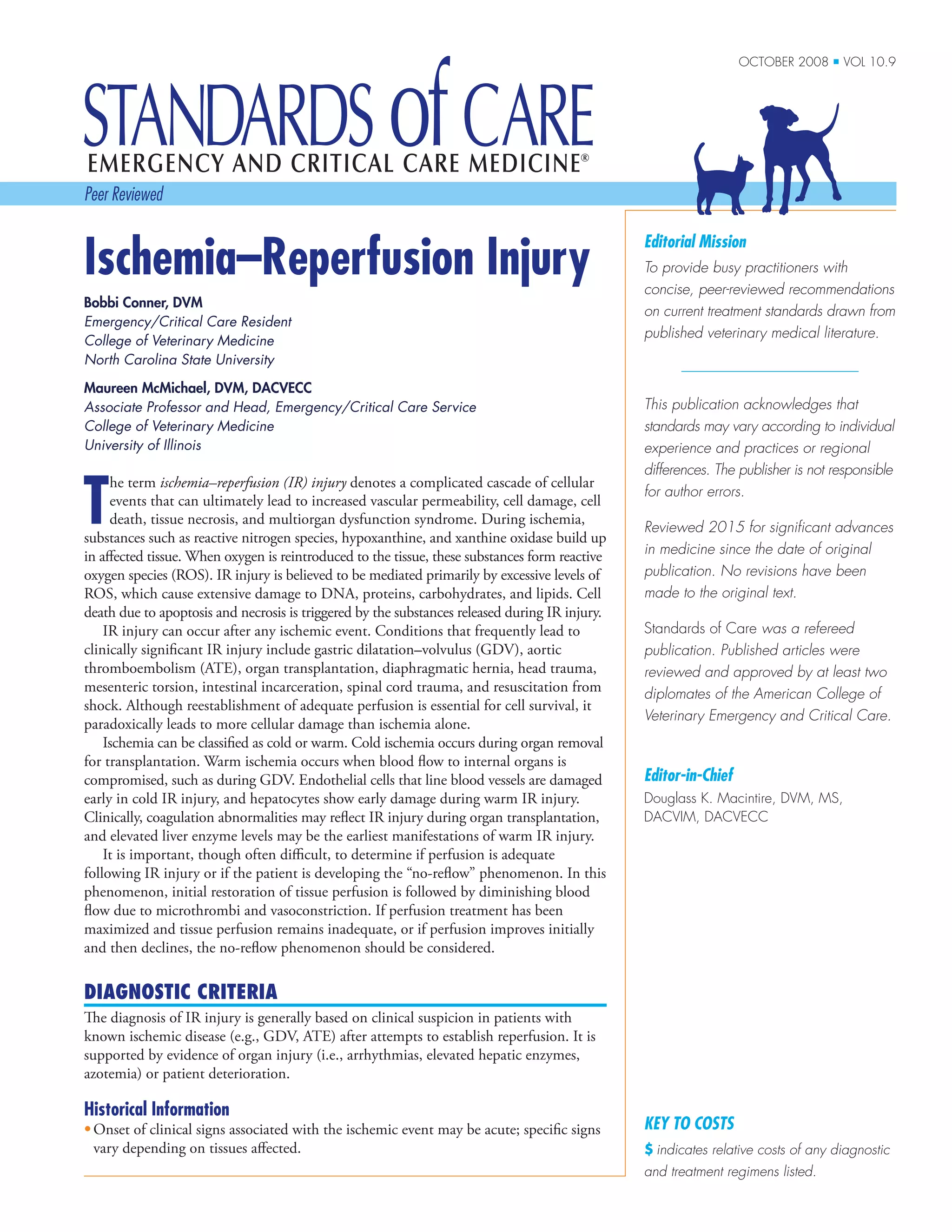 Cardiovascular ischemia - reperfusion injury | PDF
