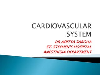 DR ADITYA SAROHA
ST. STEPHEN’S HOSPITAL
ANESTHESIA DEPARTMENT
 