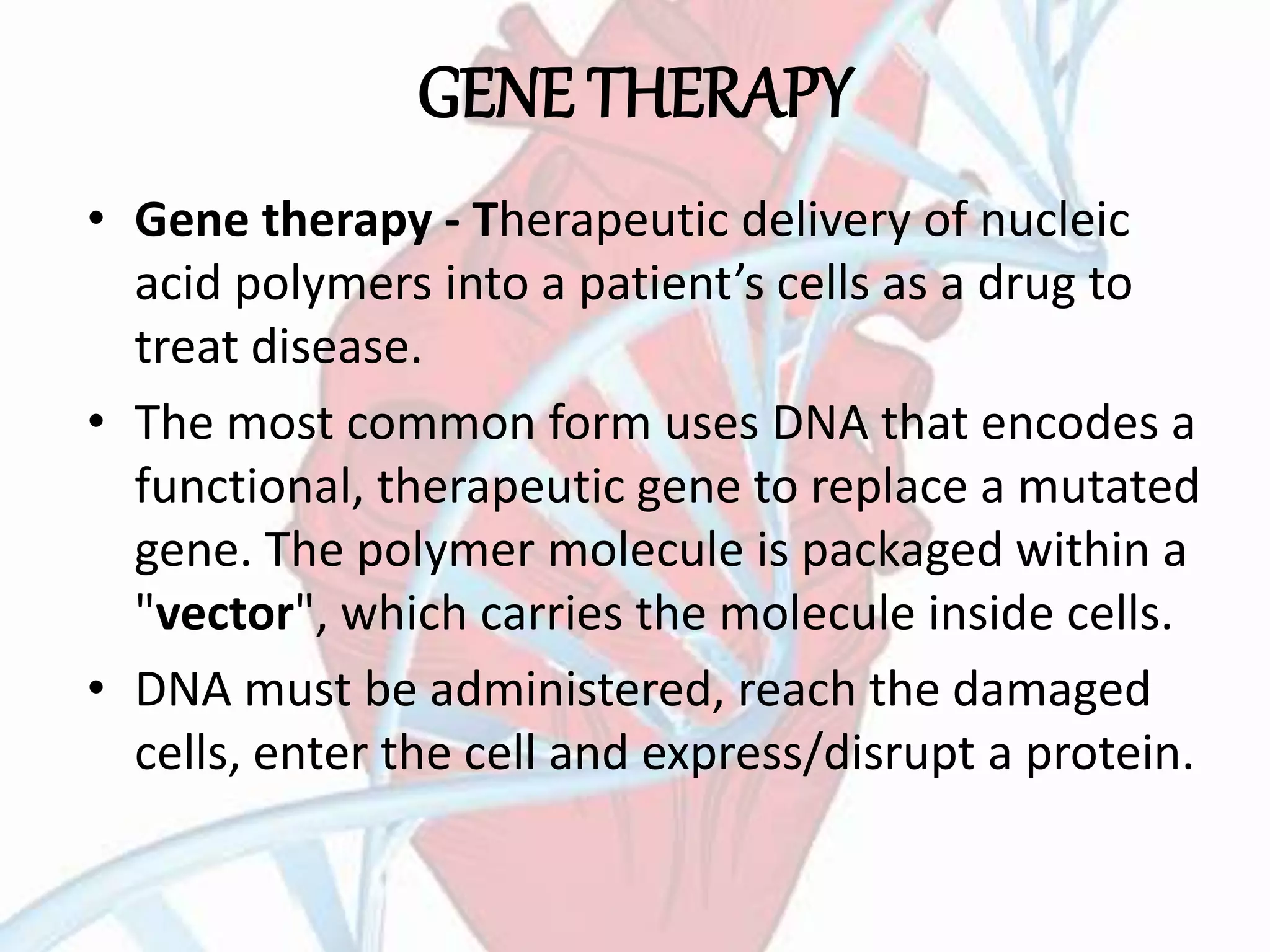 GENE THERAPY FOR CARDIOVASCULAR DISEASES | PPTX