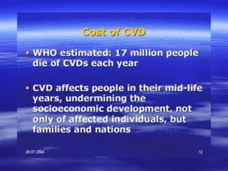 Cardiovascular disorders epidemiology