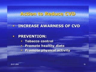 Cardiovascular disorders epidemiology