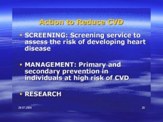 Cardiovascular disorders epidemiology