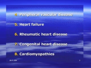 Cardiovascular disorders epidemiology
