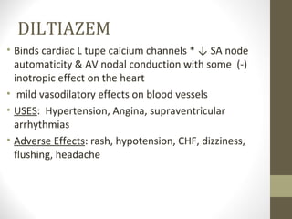 Diltiazem Rashes Cardiovascular Drugs | PPT