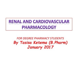 FOR DEGREE PHARMACY STUDENTS
By Tasisa Ketema (B.Pharm)
January 2017
 