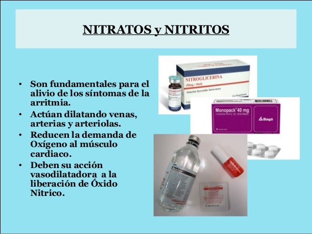 Que Medicamentos Contienen Nitratos Y Nitritos