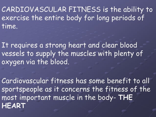 Cardiovascular fitness the circulatory system | PPT