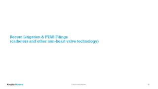 © 2020 Knobbe Martens 18
Recent Litigation & PTAB Filings
(catheters and other non-heart valve technology)
 