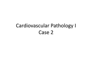 Cardiovascular Pathology I
Case 2
 