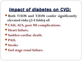 Cardiovascular risk in patients with diabetes mellitus