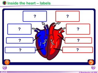 © Boardworks Ltd 200440 of 49
Inside the heart – labels
 
