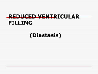 REDUCED VENTRICULAR FILLING   (Diastasis) 