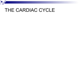 THE CARDIAC CYCLE
 