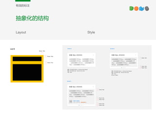 抽象化的结构
有效的标注
Layout Style
 