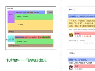 卡片组件——信息组织模式
 