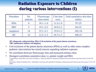 Radiation Protection in Paediatric Interventional Cardiology | PPT