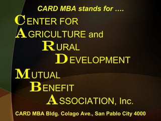 CARD MBA: Experience on Life Insurance Product and its Viability | PPT