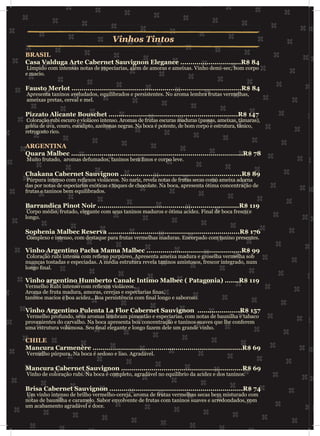 Cardápio Província 2015