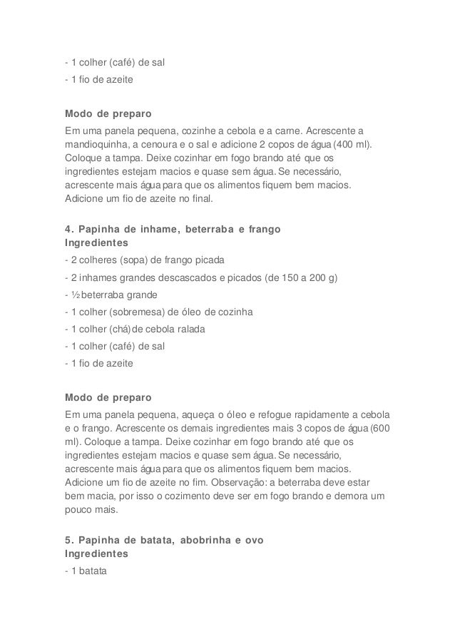 Cardapio Para Bebe De 1 Ano E 4 Meses Cardapio Para Bebe De 1 Ano E 4 Meses