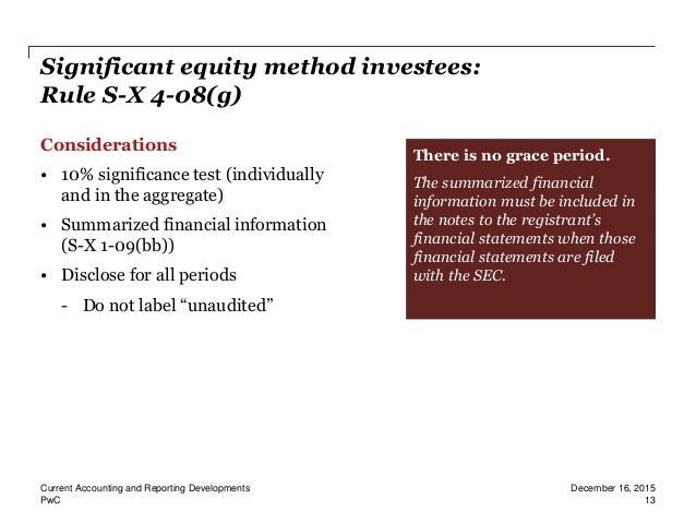 Current Accounting And Reporting Developments Webcast Series Q4