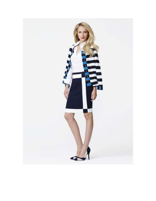 Cotton Double Knit Striped Cardigan