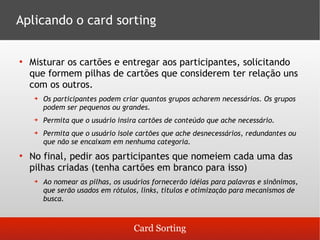 Guia para Cardsorting