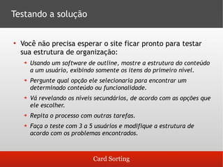 Guia para Cardsorting