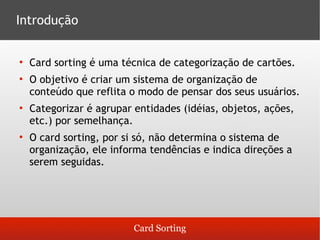 Guia para Cardsorting