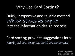 Card sorting exercise | PPTX