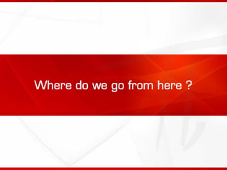 Where do we go from here ?
 