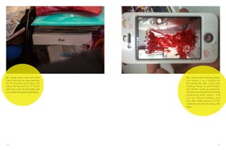 Mr. Gong plays cards with iPad.
Every morning he does exercises
for 45 minutes and enjoys the
video. He has lunch at 11:15 and
then has a nap. He also takes part
in activities like playing Mahjong.

116

Mrs. Gong loves Shaoxing opera
and keeps it as a hobby for
the whole life. Mrs. Gong likes
making things as pen-holders
and flower vases by weaving.
She likes showing off and sharing
something with others. She
can use iPhone skillfully, and
she often takes pictures of her
craftwork and records songs she
sings.

117

 