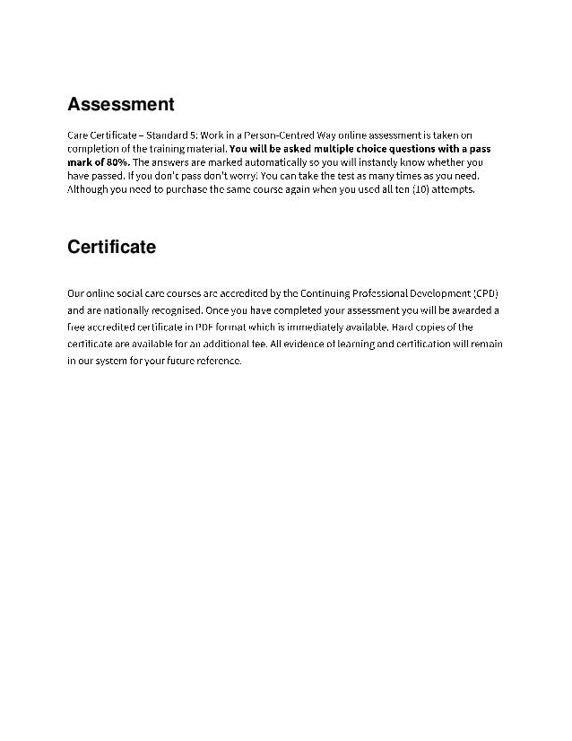 Care certificate standard 5