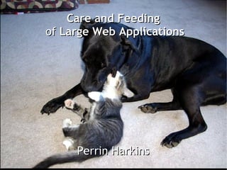 Care and Feeding
of Large Web Applications




     Perrin Harkins
 