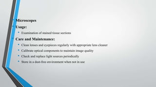 Lab Microscope Maintenance Care and Maintenance of Laboratory Equipment in Histotechnology.pptx