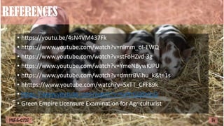 REFERENCES
• https://youtu.be/4sN4VM437Fk
• https://www.youtube.com/watch?v=nImm_oI-EWQ
• https://www.youtube.com/watch?v=stFoHZvd-3g
• https://www.youtube.com/watch?v=YmeNBywKJPU
• https://www.youtube.com/watch?v=dmrrBVIhu_k&t=1s
• hhttps://www.youtube.com/watch?v=5xTT_CFF89k
• https://www.youtube.com/watch?v=KuNrGQ9xtuQ
• Green Empire Licensure Examination for Agriculturist
34
MLBibat2020
 