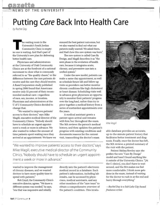 Care by design 1 continuum article
