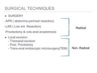 Proctotomy Ca rectum Management seminar 2019 | PPTX