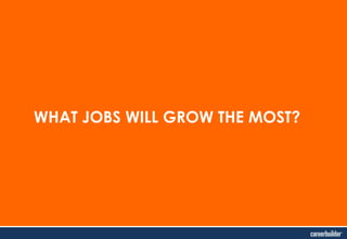 WHAT JOBS WILL GROW THE MOST?

 