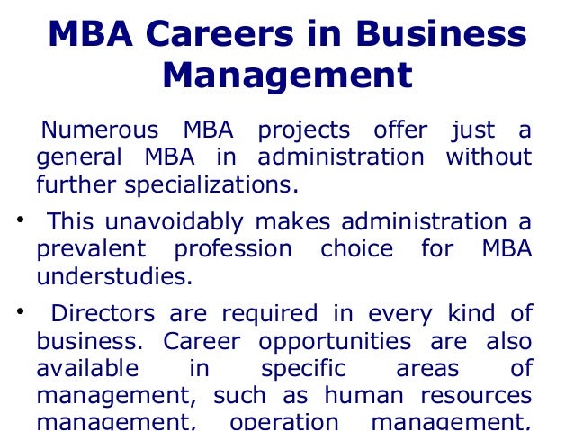 mba careers