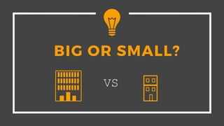 BIG OR SMALL?
VS
 