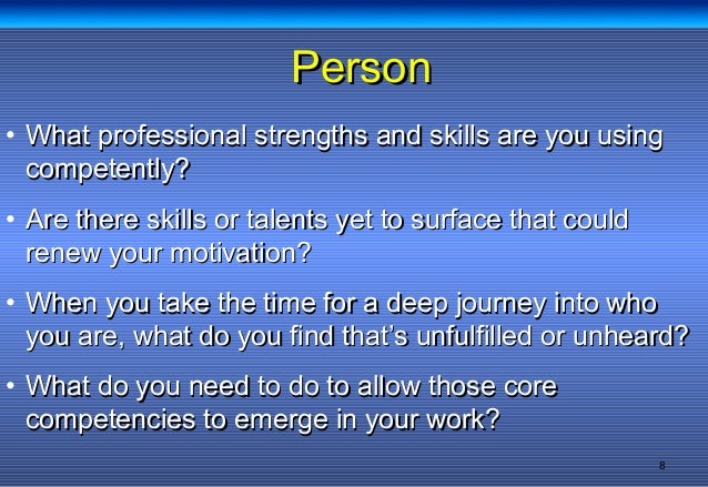 core professional strengths