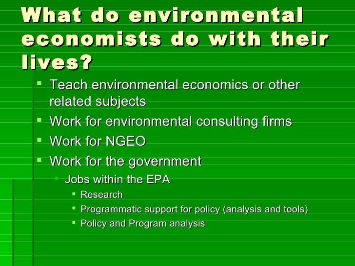 Career Environmental Economist2
