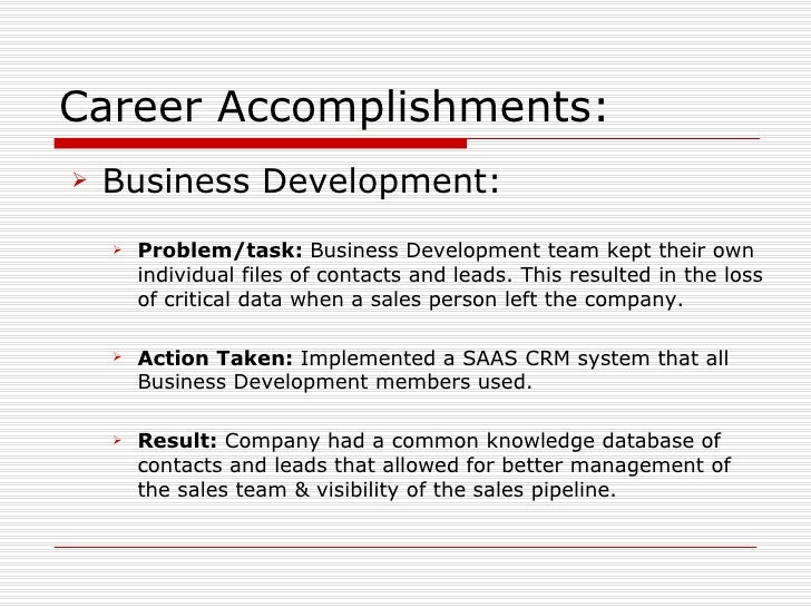 career accomplishments career accomplishments