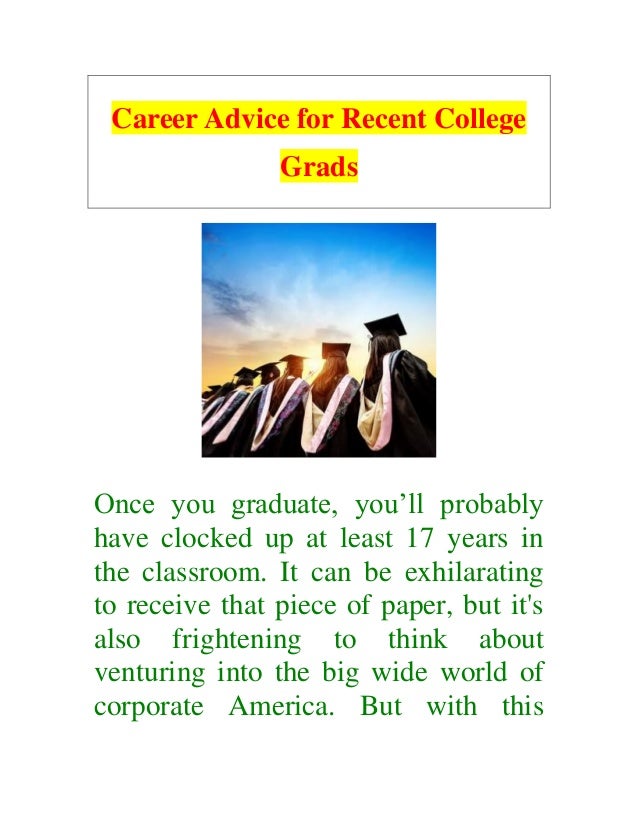 Career Advice for Recent College Grads