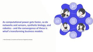 As computational power gets faster, so do
networks and sensors, synthetic biology, and
robotics - and the convergence of t...