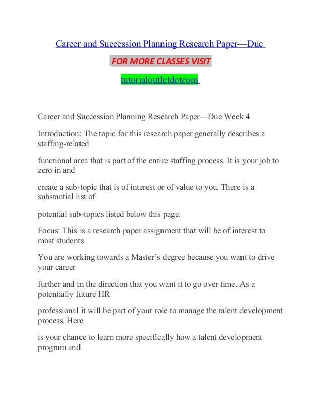 Succession planning research paper image