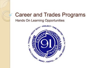 Career and Trades Programs,[object Object],Hands On Learning Opportunities,[object Object]