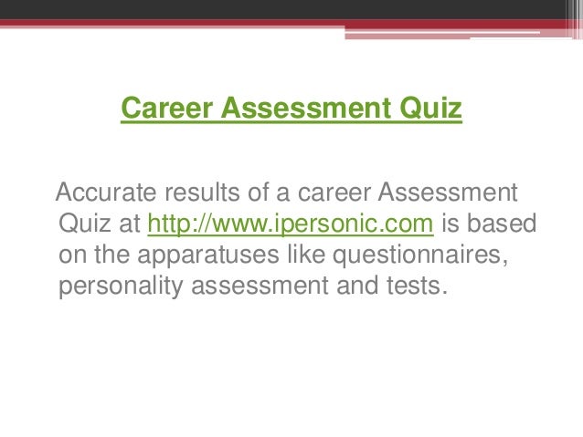 career assessment quiz
