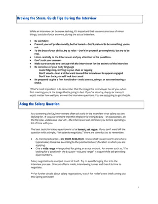 Career brief the interview, the first impression | PDF